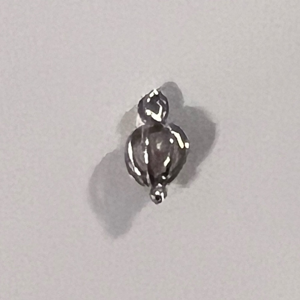 Elegant Silver & Enclosed Rose Gold Pearl Charm - Picture 7 of 7